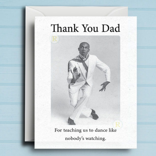 Black Father's Day Card - Dance Like Dad